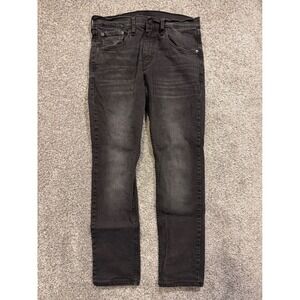 Levis Jeans Mens 32x34 Black 65504 Slim Fit Faded Denim Pants Stretch